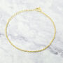 Gold Plated Everyday Rope Chain Stacking Bracelet, thumbnail 1 of 4