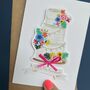 Luxury Personalised Wedding Card With Wedding Cake, thumbnail 4 of 7