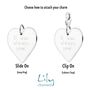 Engraved Sterling Silver Large Heart Charm, thumbnail 3 of 6
