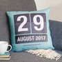 Special Date Flip Calendar Personalised Cushion, thumbnail 1 of 7