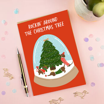 Rockin' Around The Christmas Tree | Holiday Card, 3 of 4