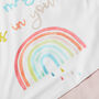 Personalised Baby Blanket Bright Rainbow, thumbnail 3 of 3