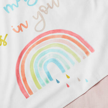 Personalised Baby Blanket Bright Rainbow, 3 of 3