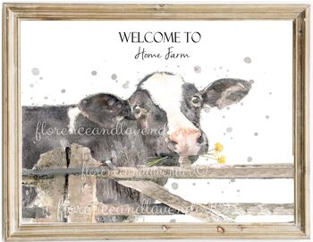 Personalised Home Print Cow, 2 of 4