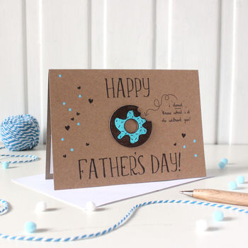 Personalised Donut Father's Day Card, Card For Dad, 6 of 7