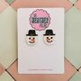 White Snowman Glitter Resin Christmas Earrings / Festive Jewellery / Winter Wonderland Jewellery, thumbnail 1 of 7