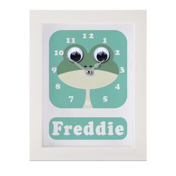 Personalised Children's Frog Clock, 8 of 9
