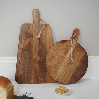 Natural Wood Chopping Board With Handle, 4 of 4