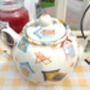 Six Cup Teapot In Beach Hut Design, thumbnail 8 of 9