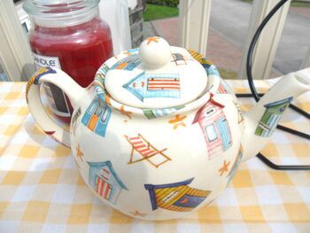 Six Cup Teapot In Beach Hut Design, 8 of 9