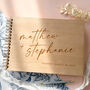 Wooden Calligraphy Style Wedding Guestbook Alternative, thumbnail 1 of 10