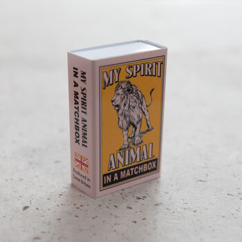 Wool Felt Lion Spirit Animal Gift In A Matchbox, 6 of 7