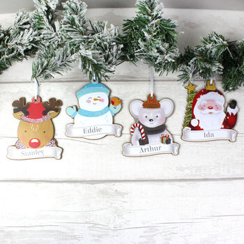 Personalised Set Of Christmas Character Decorations, 5 of 5