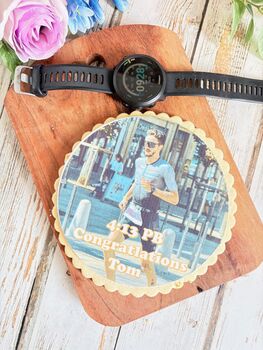 Personalised Marathon Photo Cookie – Runner Gift And Congratulations Biscuit, 4 of 8