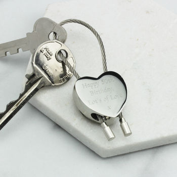 Personalised Sixpence Heart Keyring Dates 1928 To 1967, 4 of 9