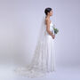 'Azalea Pure' 3D Flower Embroidered Wedding Veil, thumbnail 2 of 8