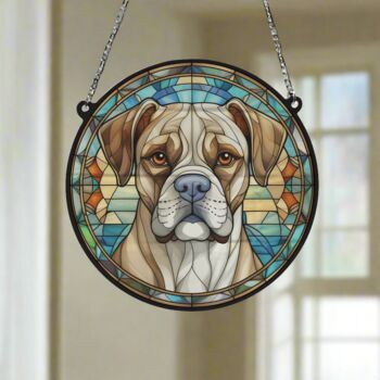 Boxer Stained Glass Effect Suncatcher, 6 of 6