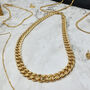 18k Gold Plated Miami Chain Necklace, thumbnail 2 of 4