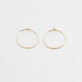 Gold Filled Hammered Hoop Earrings, thumbnail 5 of 6