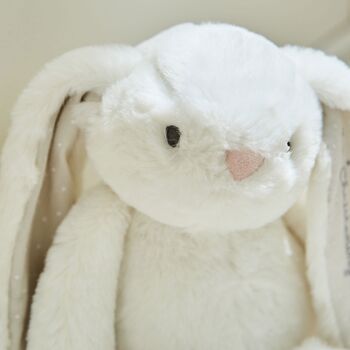 Personalised Christening Day White Bunny Soft Toy, 3 of 4