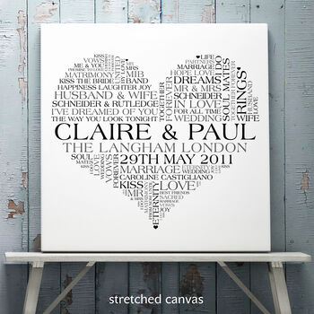 Personalised Wedding Word Art Print, 5 of 10