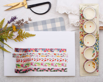 Bright Floral Washi Tape Mixed Pack, Eco Friendly Paper Sellotape Roll, 2 of 2