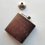 Personalised Map Leather Flask, thumbnail 2 of 8