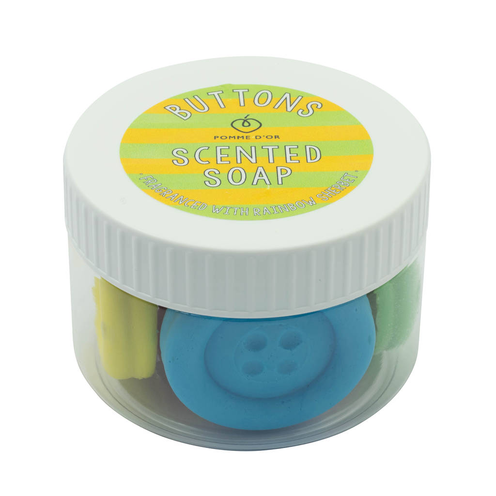 button handmade soap by pomme d'or gift ideas