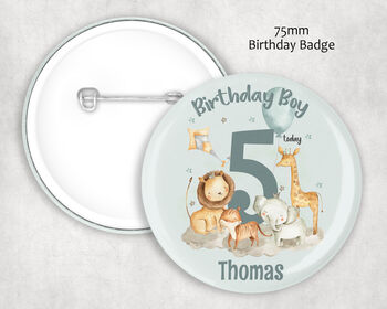 Kids Safari Theme Personalised Birthday T Shirt, 3 of 3