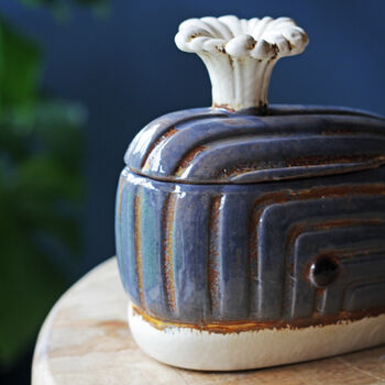 Ceramic Blue Whale Pot, Jar, 3 of 6