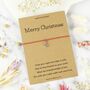 Merry Christmas Star Charm Wish Bracelet And Card, thumbnail 1 of 5