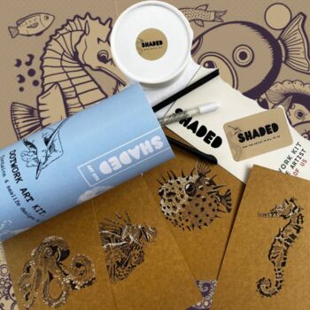 Shaded Fish Pointillism Diy Art Kit Set Of Four, 8 of 9