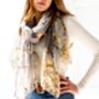 Personalised Or Monogrammed Soft Bird Print Scarf, thumbnail 1 of 6