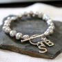 Freshwater Pearl Bracelet With Silver Initial, thumbnail 3 of 4