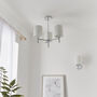 Three Light Shaded Chandelier, thumbnail 5 of 12