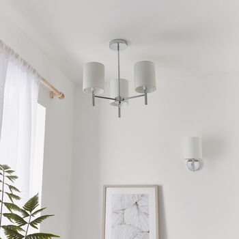 Three Light Shaded Chandelier, 5 of 12