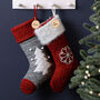 Personalised Traditional Knit Christmas Stockings, thumbnail 1 of 5