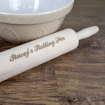 Personalised Wooden Rolling Pin, 3 of 5