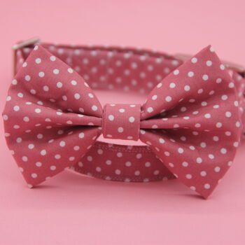 Pink Polkadot Dog Bow Tie, 6 of 9
