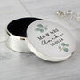 Personalised Wedding Ring Box Gift Botanical, thumbnail 5 of 6