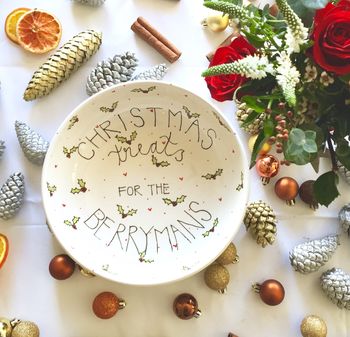 Personalised Family Name Christmas Bowl, 7 of 7
