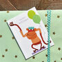 Happy Birthday Monkey Mini Card, thumbnail 1 of 5