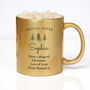 Personalised Christmas Tree Gold Glitter Mug, thumbnail 2 of 5