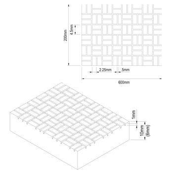 Embossed Basketweave Xps Foam Sheet For Model Making, 4 of 9