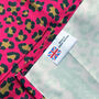 Hot Pink Leopard Print Cotton Apron With Pocket, thumbnail 5 of 12