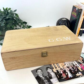 Personalised Initials Wooden Keepsake Box, 6 of 12