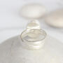 Aquamarine Natural Gemstone Chunky Silver Ring, thumbnail 5 of 7