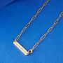 Gold Personalised Paper Clip Chain Necklace For Men And Women, thumbnail 5 of 10