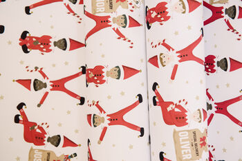 Personalised Little Elf Christmas Wrapping Paper, 6 of 6