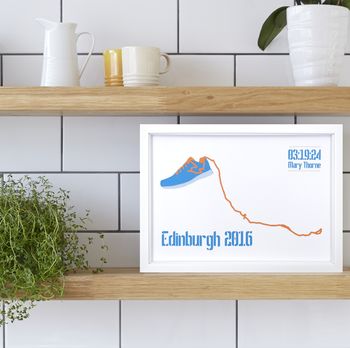 Runner Route Shoe Lace Print For Marathon, Virtual Runs, 3 of 4